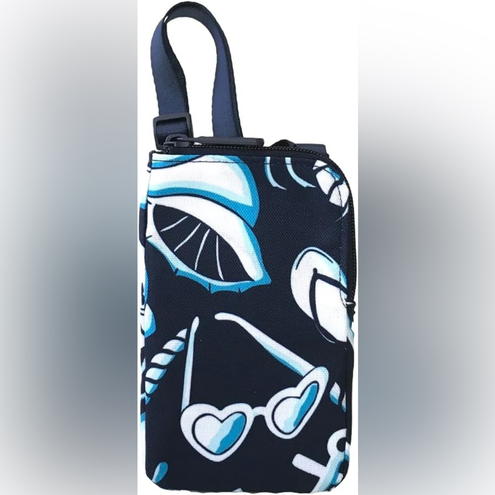 Vera Bradley Blue Lighten‎ Up Crossbody Cell Phone Bag NWT